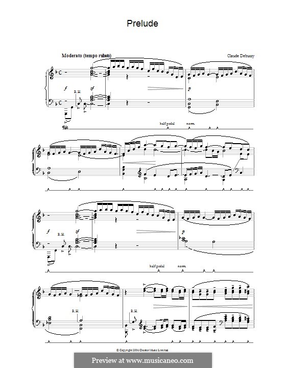 Prelude: Para Piano by Claude Debussy