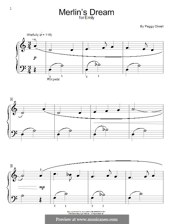 Merlin's Dream: Para Piano by Peggy Otwell