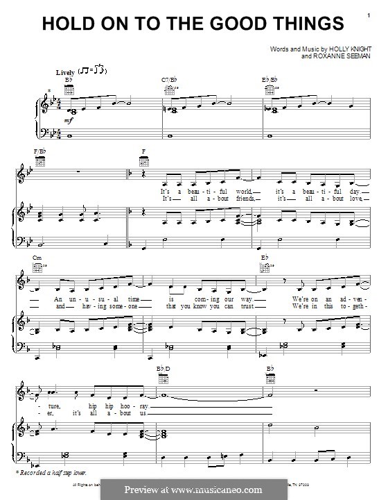 Hold on to the Good Things (from Stuart Little 2): Для голоса и фортепиано (или гитары) by Roxanne Seeman