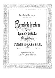 Rückblicke, Op.43: Rückblicke by Феликс Дрезеке