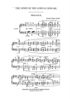 Апостолы, Op.49: Spirit of the Lord is upon Me, for choir and piano by Эдуард Элгар