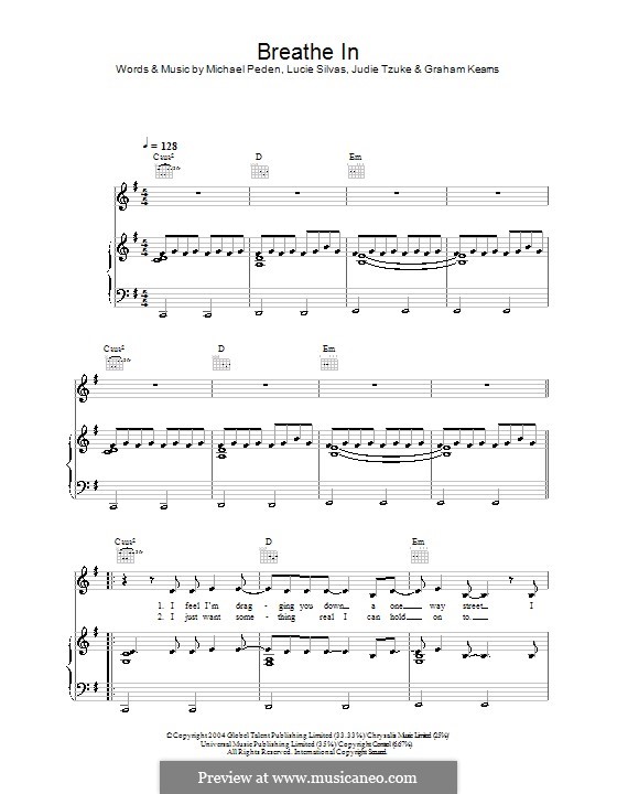 Breathe in: Для голоса и фортепиано (или гитары) by Graham Kearns, Judie Tzuke, Lucie Silvas, Mike Peden