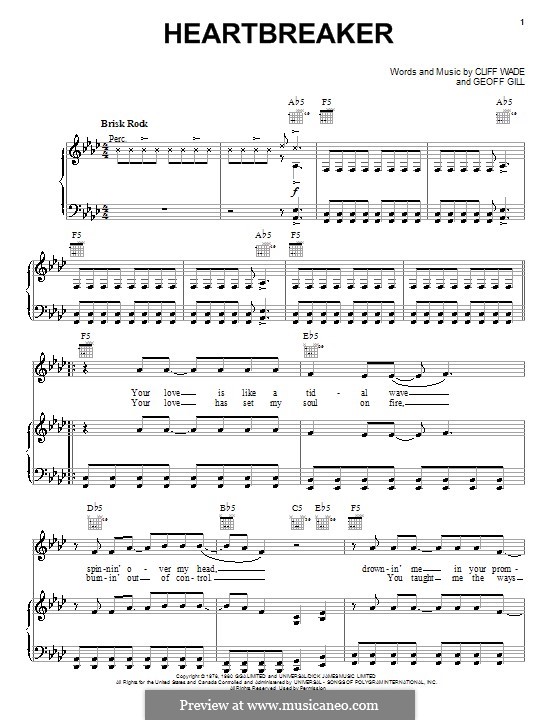 Heartbreaker (Pat Benatar): Для голоса и фортепиано (или гитары) by Cliff Wade, Geoff Gill