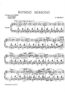 Collection of 'Forgotten Music': Rondo Serioso by Адольф фон Хенсельт