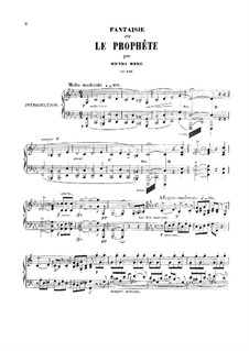 Фантазия на тему оперы 'Пророк' Мейербера, Op.183: Для фортепиано by Анри Герц