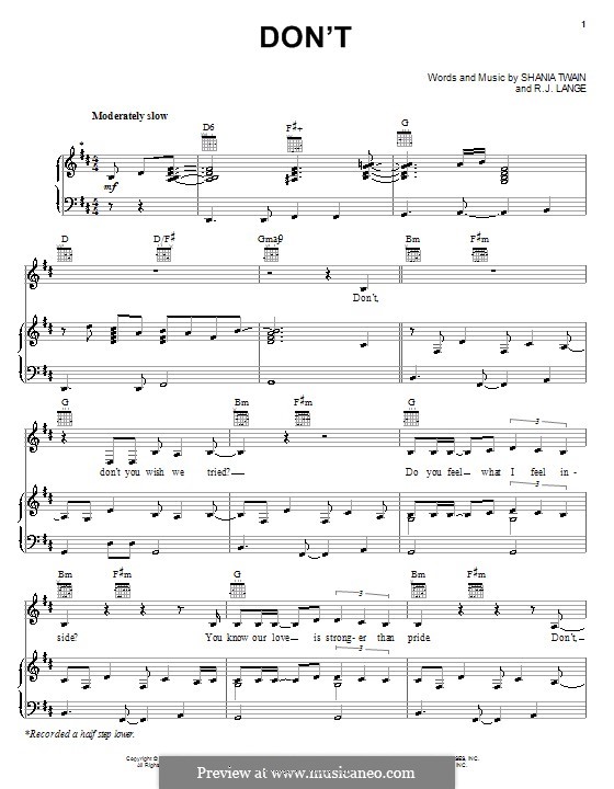 Don't: Для голоса и фортепиано (или гитары) by Robert John Lange