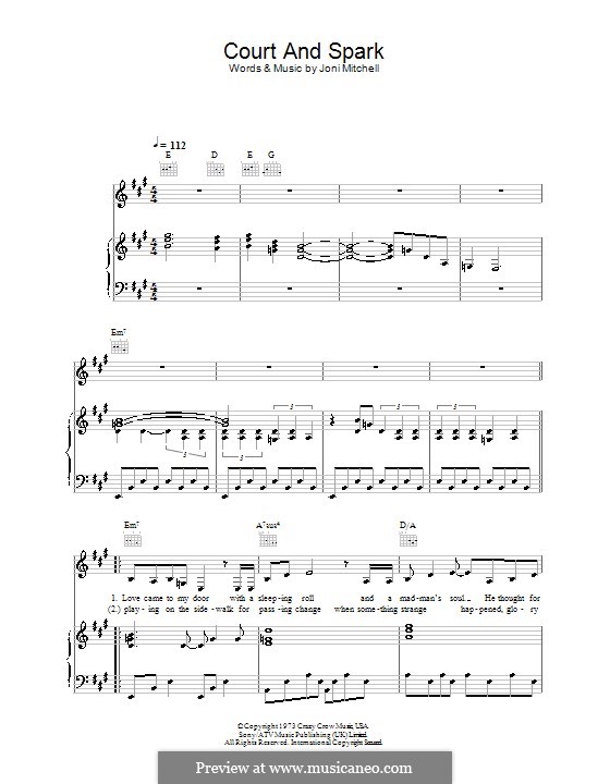 Court and Spark: Для голоса и фортепиано (или гитары) by Joni Mitchell