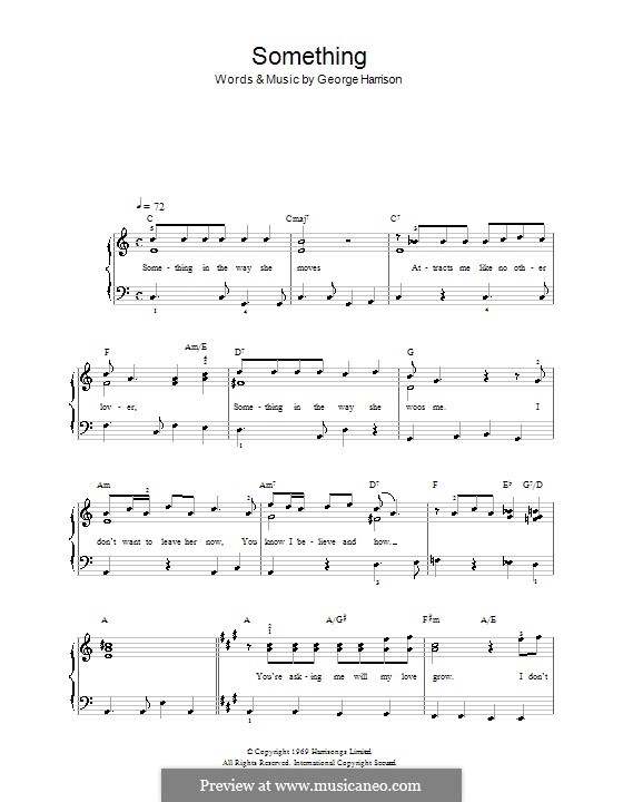 Something (The Beatles): Для фортепиано (легкий уровень) by George Harrison