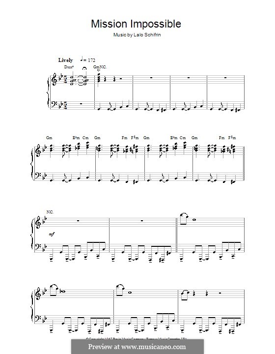 Mission: Impossible Theme (Mission Accomplished): Для фортепиано by Lalo Schifrin