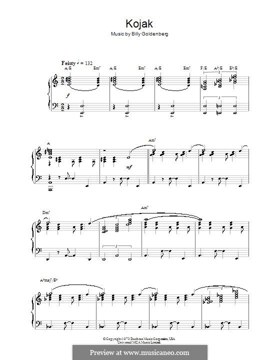Theme from Kojak: Для фортепиано by Billy Goldenberg