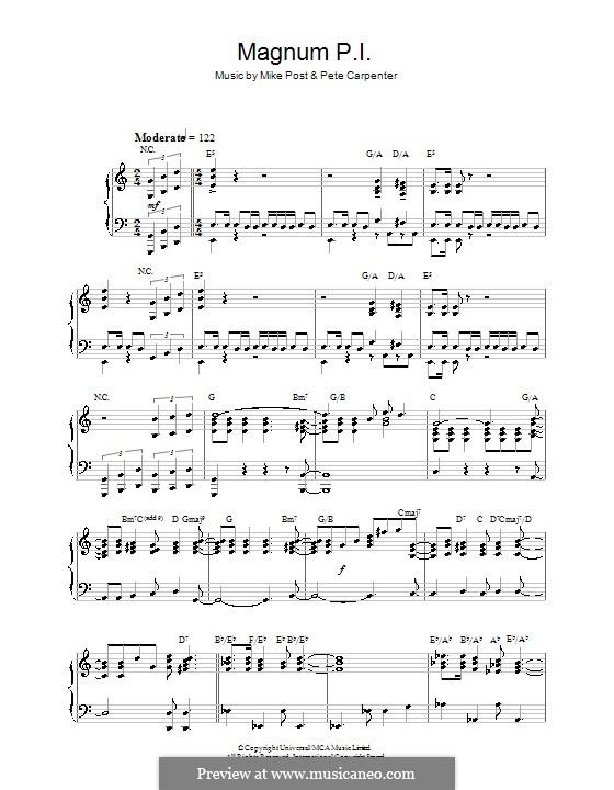 Theme from Magnum, P.I.: Для фортепиано by Pete Carpenter