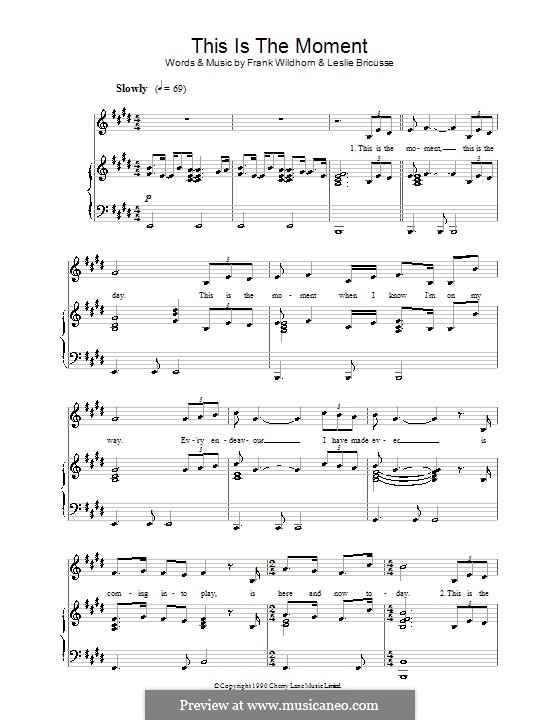 This Is The Moment (from Jekyll And Hyde): Для голоса и фортепиано by Frank Wildhorn