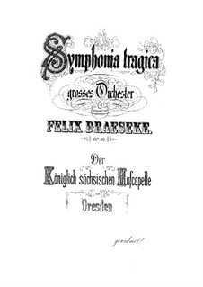Симфония No.3 'Трагическая', Op.40: Партитура by Феликс Дрезеке