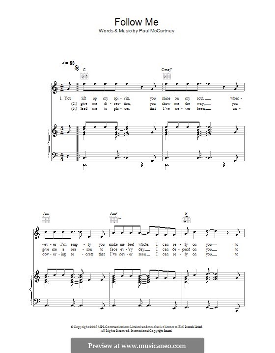 Follow Me: Для голоса и фортепиано (или гитары) by Paul McCartney