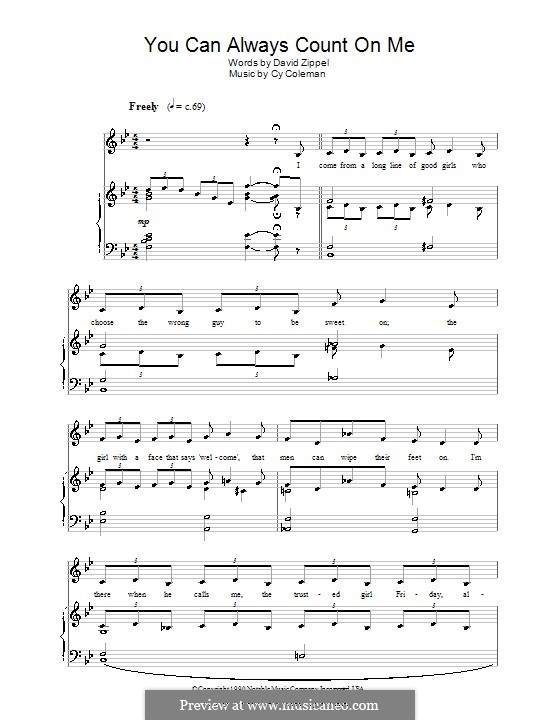 You Can Always Count on Me (from City of Angels): Для голоса и фортепиано by Cy Coleman