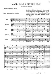 Мадригал 'Euoè Padre Lieo': Мадригал 'Euoè Padre Lieo' by Марко да Гальяно