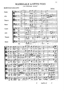 Мадригал 'Su l'Africanne arene': Мадригал 'Su l'Africanne arene' by Марко да Гальяно