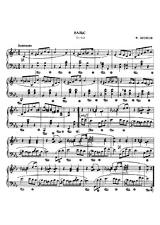 Вальс ми-бемоль мажор, B.133 KK IVb/10: Для фортепиано by Фредерик Шопен