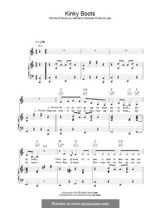 Kinky Boots: Для голоса и фортепиано (или гитары) by David Lee