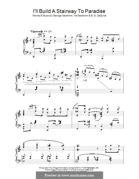I'll Build a Stairway to Paradise: Для фортепиано by Джордж Гершвин