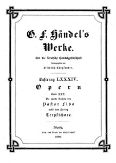 Terpsicore e Pastor Fido, HWV 8b: Terpsicore e Pastor Fido by Георг Фридрих Гендель