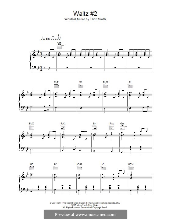 Waltz No.2 (XO): Для голоса и фортепиано (или гитары) by Elliott Smith