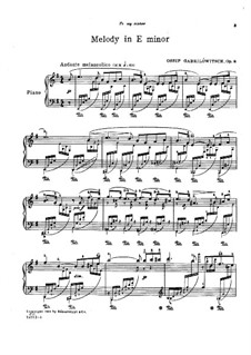 Мелодия ми минор, Op.8: Для одного исполнителя by Осип Габрилович