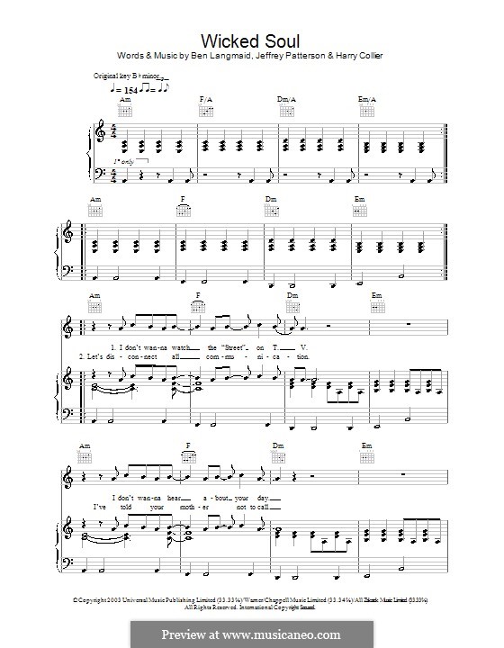 Wicked Soul (Kubb): Для голоса и фортепиано (или гитары) by Ben Langmaid, Harry Collier, Jeffrey Patterson