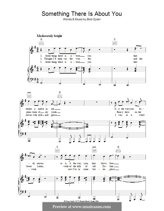 Something There Is About You: Для голоса и фортепиано (или гитары) by Bob Dylan
