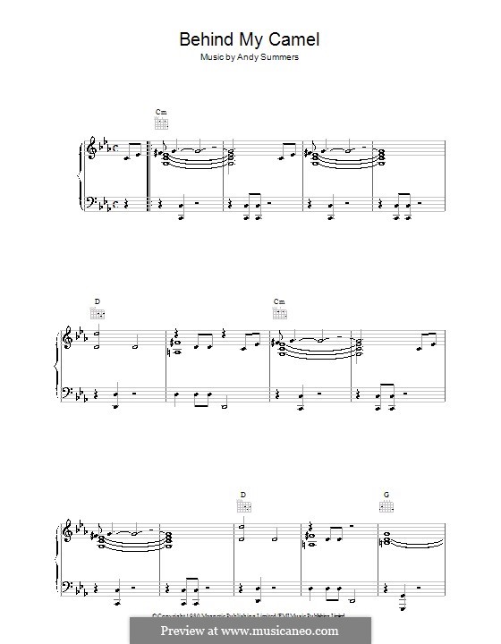 Behind My Camel (The Police): Для голоса и фортепиано (или гитары) by Andy Summers