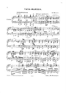 Vasa-Marsch: Для фортепиано by Адольф фон Хенсельт