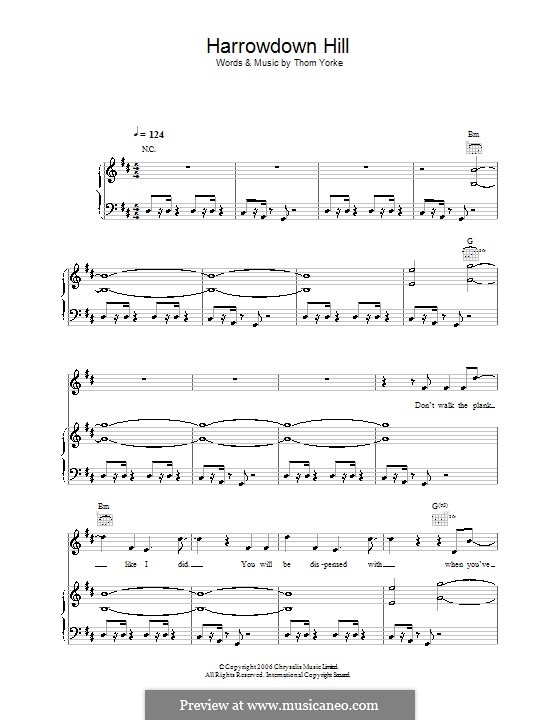 Harrowdown Hill: Для голоса и фортепиано (или гитары) by Thomas Yorke