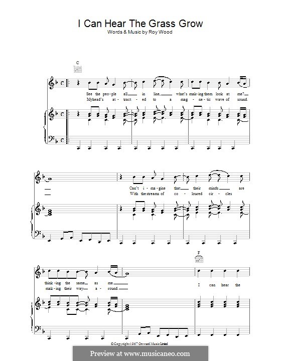 I Can Hear the Grass Grow (The Move): Для голоса и фортепиано (или гитары) by Roy Wood