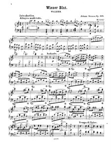 Венская кровь, Op.354: Для фортепиано by Иоганн Штраус (младший)