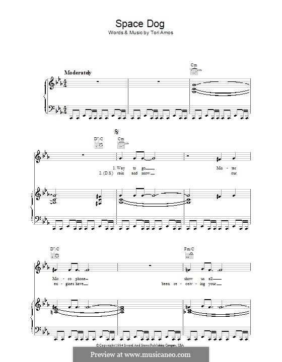 Space Dog: Для голоса и фортепиано (или гитары) by Tori Amos
