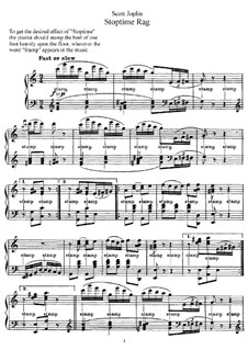 Stoptime Rag: Для фортепиано by Скотт Джоплин