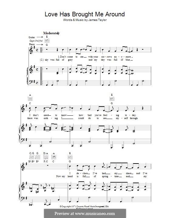 Love Has Brought Me Around: Для голоса и фортепиано (или гитары) by James Taylor