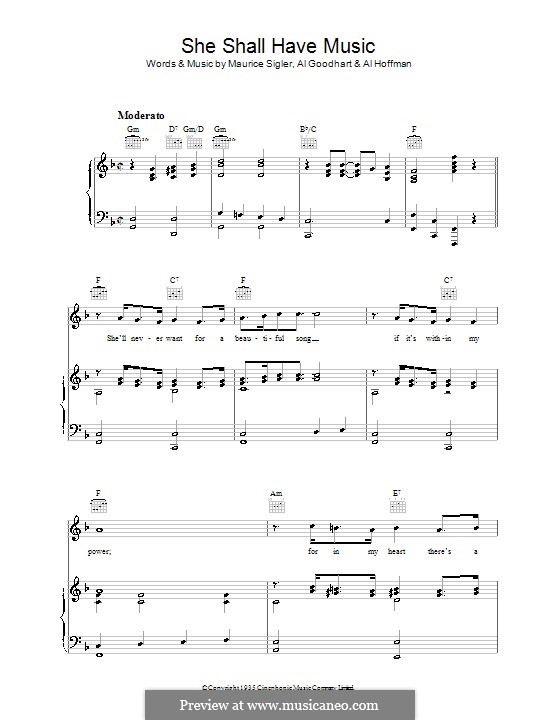 She Shall Have Music: Для голоса и фортепиано (или гитары) by Al Goodhart, Al Hoffman