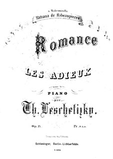 Les adieux, Op.14: Для одного исполнителя by Теодор Лешетицкий
