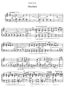Прощание, S.251: Для фортепиано by Франц Лист