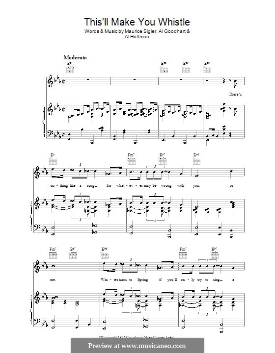 This'll Make You Whistle: Для голоса и фортепиано (или гитары) by Al Goodhart, Al Hoffman
