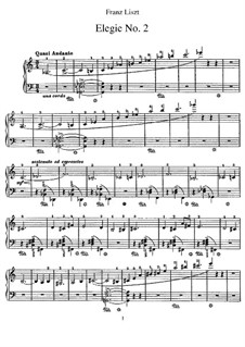 Элегия No.2, S.197: Для фортепиано by Франц Лист