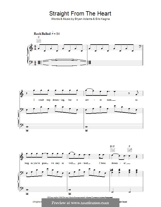 Straight from the Heart: Для голоса и фортепиано (или гитары) by Eric Kagna