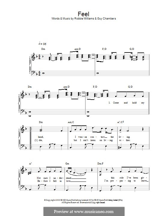 Feel: Для фортепиано (легкий уровень) by Guy Chambers, Robbie Williams