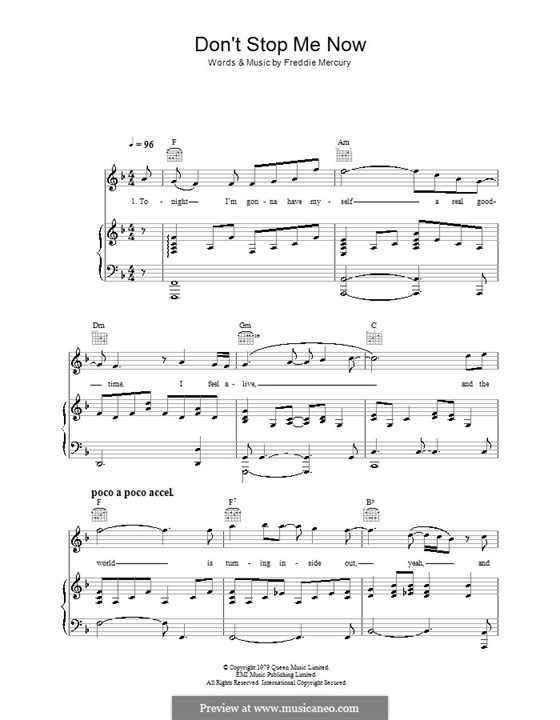 Vocal version: Для голоса и фортепиано (или гитары) by Freddie Mercury
