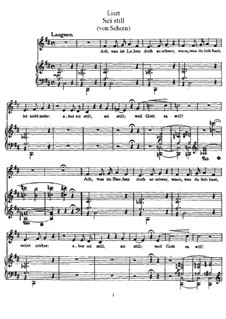 Безмолвен будь, S.330: Клавир с вокальной партией by Франц Лист
