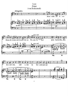 Хотел тебе венок сплести я, S.332: Клавир с вокальной партией by Франц Лист