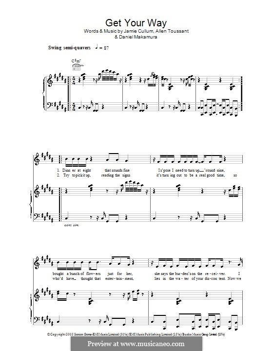 Get Your Way: Для голоса и фортепиано (или гитары) by Allen Toussaint, Daniel Nakamura