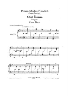 Проклятие певца, Op.139: No.4, для фортепиано, S.570 by Роберт Шуман
