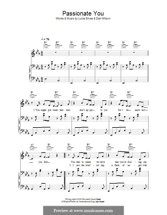 Passionate You: Для голоса и фортепиано (или гитары) by Daniel Wilson